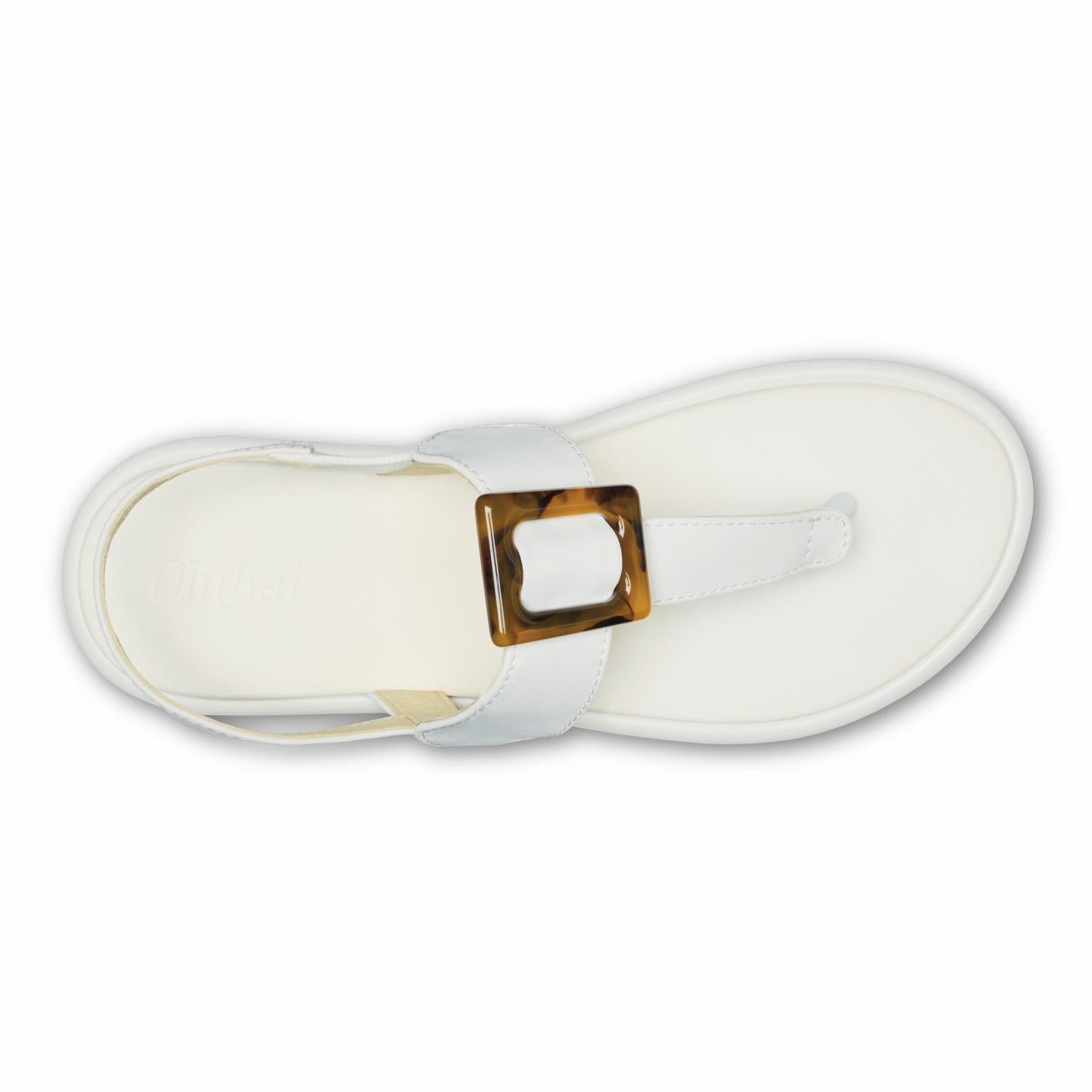 Olukai La‘i T-Bar Strappy Sandals - White | Women Water-Friendly