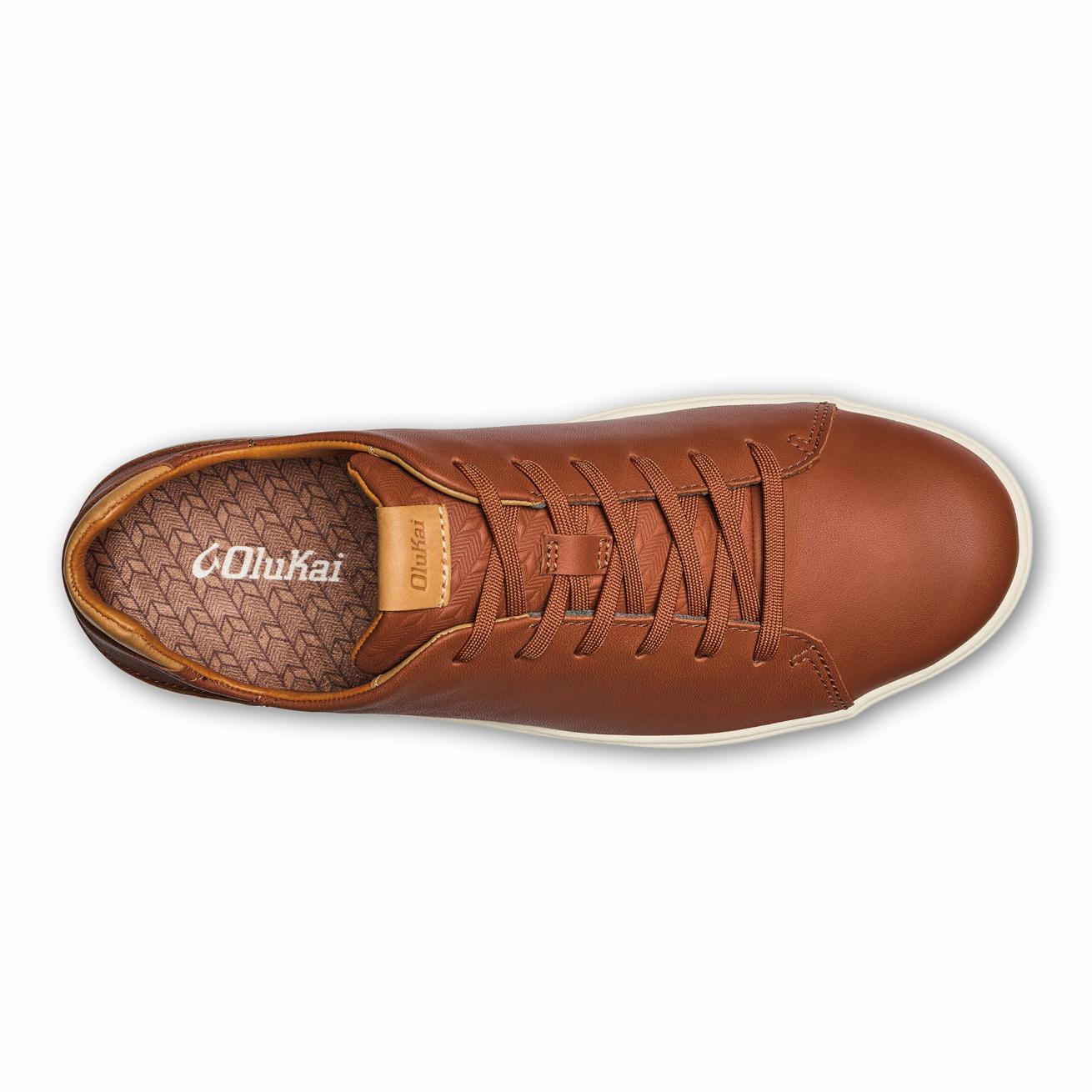 Olukai Lae‘ahi Lī ‘Ili Leather Sneakers - Kukui Brown | Men Sneakers
