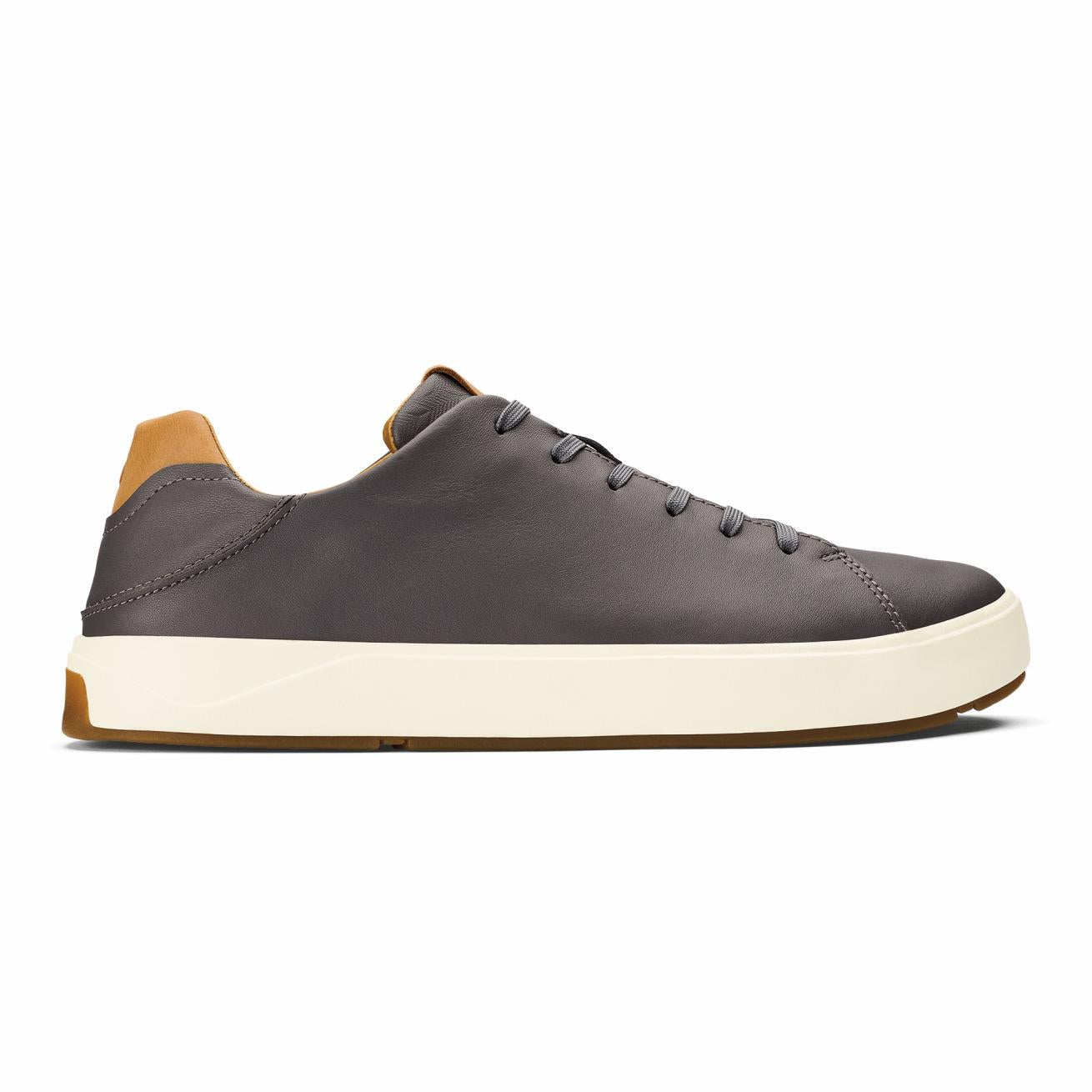 Olukai Lae‘ahi Lī ‘Ili Leather Sneakers - Stone | Men Leather
