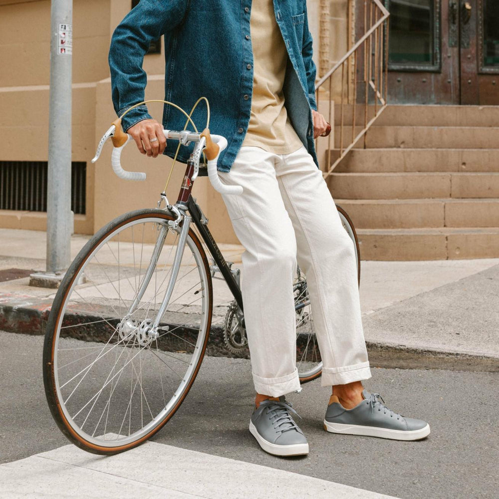 Olukai Lae‘ahi Lī ‘Ili Leather Sneakers - Stone | Men Leather