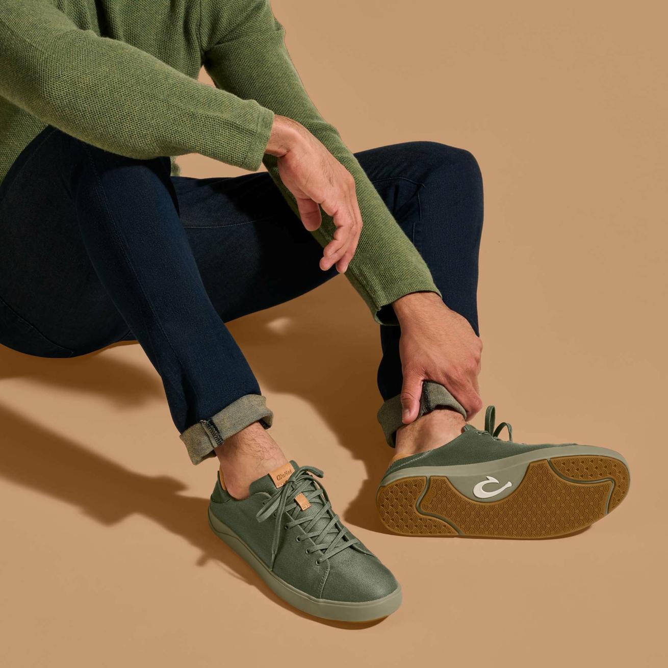 Olukai Lae‘ahi Lī Lightweight Canvas Sneakers - Banyan | Men Sneakers