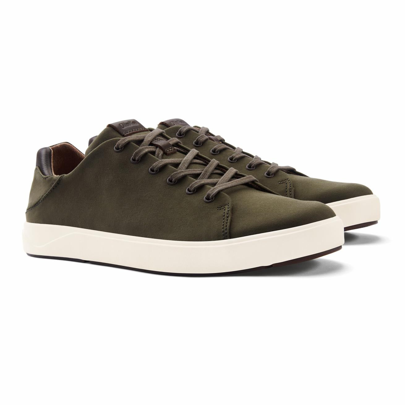 Olukai Lae‘ahi Lī Waxed Canvas Sneakers - Husk | Men Water-Friendly