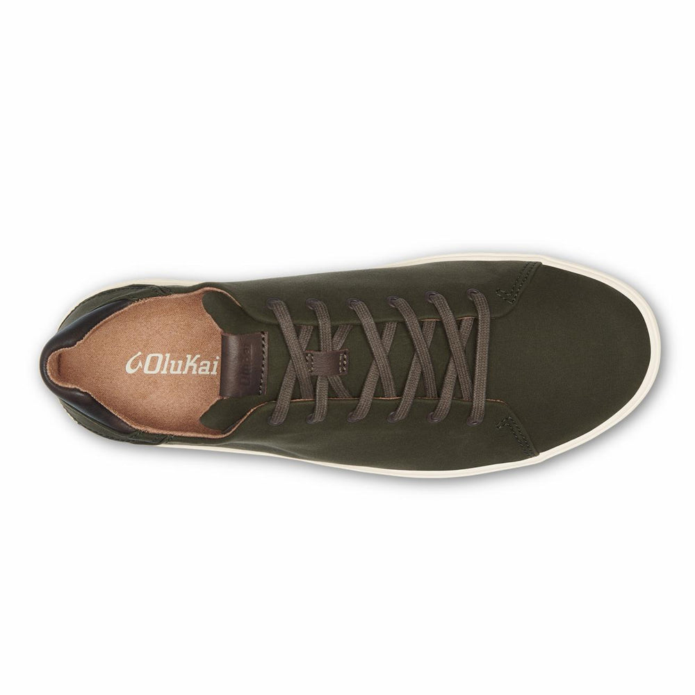 Olukai Lae‘ahi Lī Waxed Canvas Sneakers - Husk | Men Water-Friendly