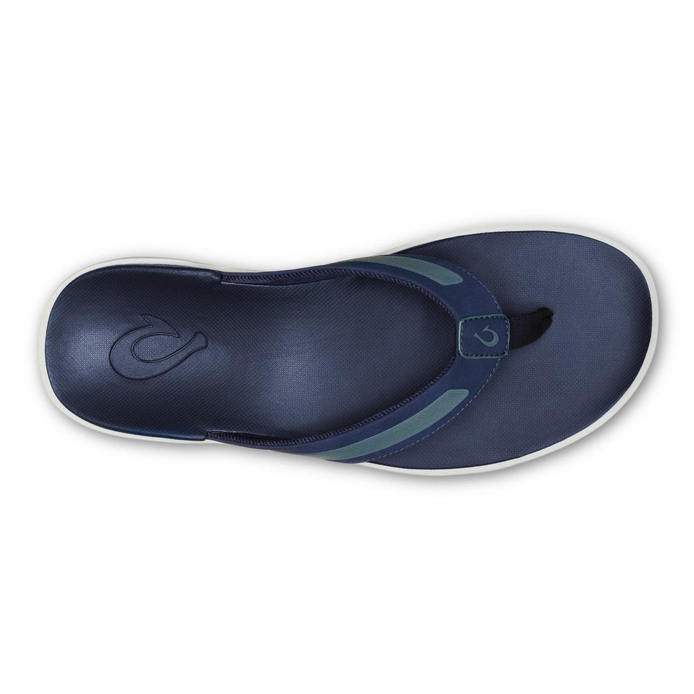 Olukai Leeward Water Ready Beach Sandals - Navy | Men Water-Friendly