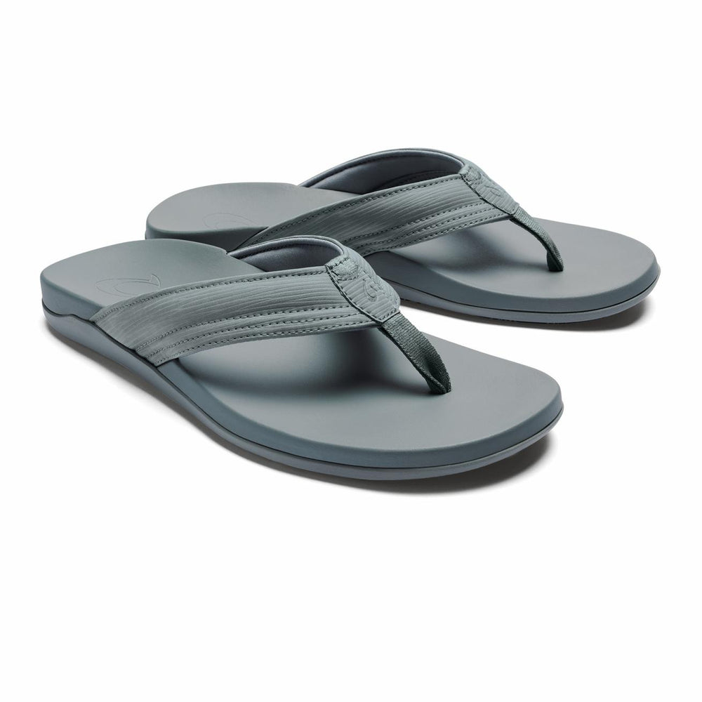 Olukai Maha Recovery Comfortable Beach Sandals - Cooler Grey | Men Water-Friendly