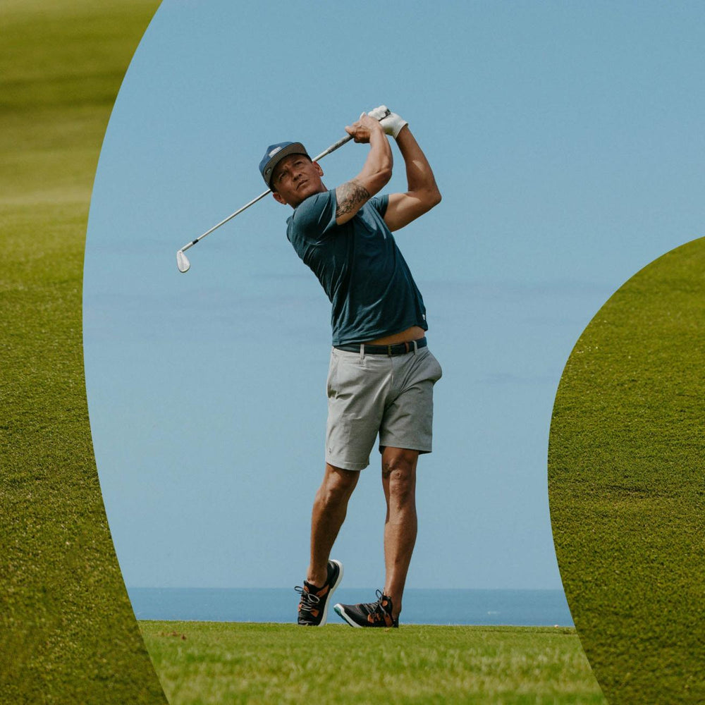 Olukai Manele Breathable Golf Shoes - Black / Dark Shadow | Men Golf