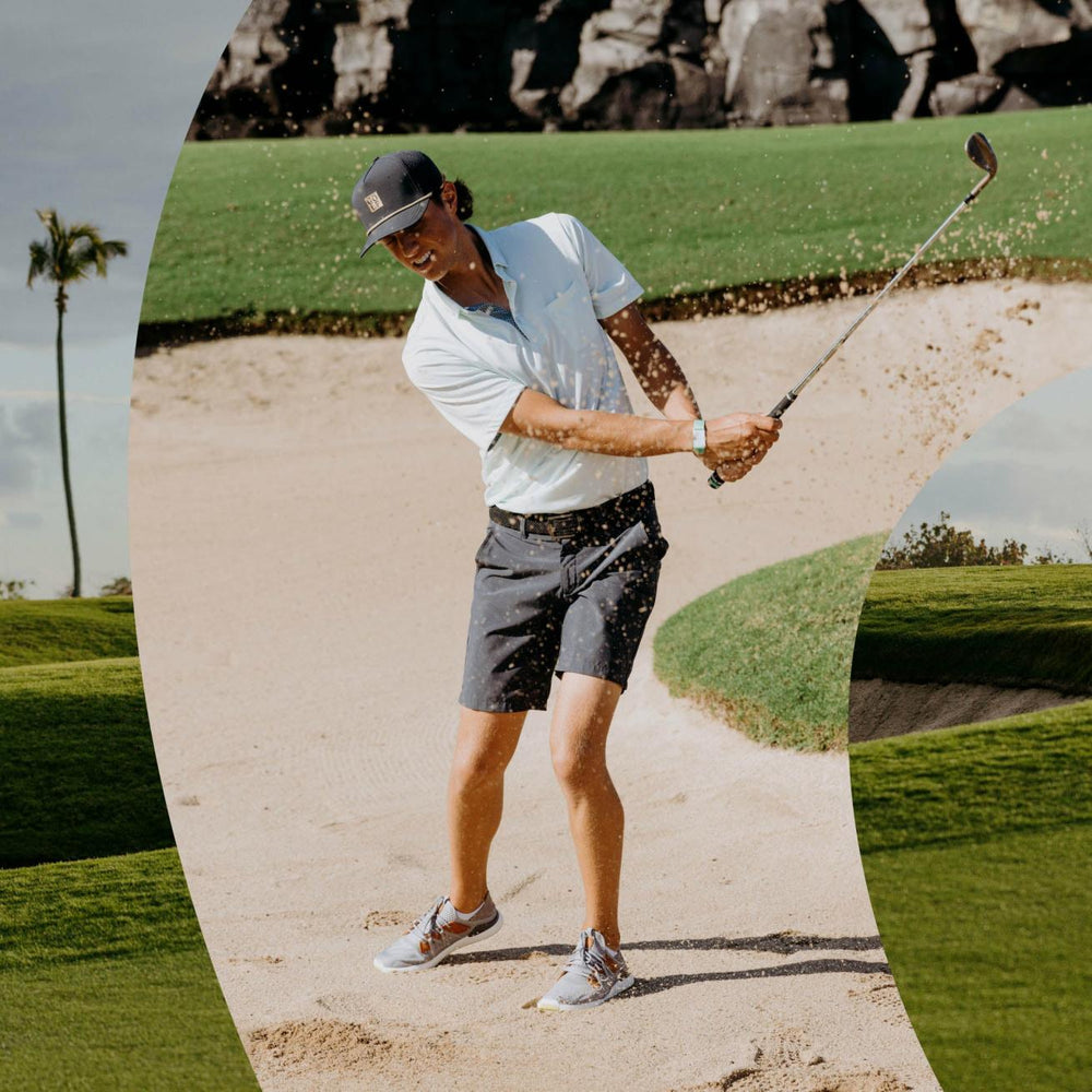 Olukai Manele Breathable Golf Shoes - Poi / Charcoal | Men Golf