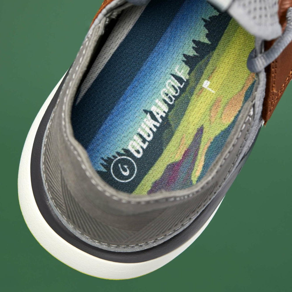 Olukai Manele Breathable Golf Shoes - Poi / Charcoal | Men Golf