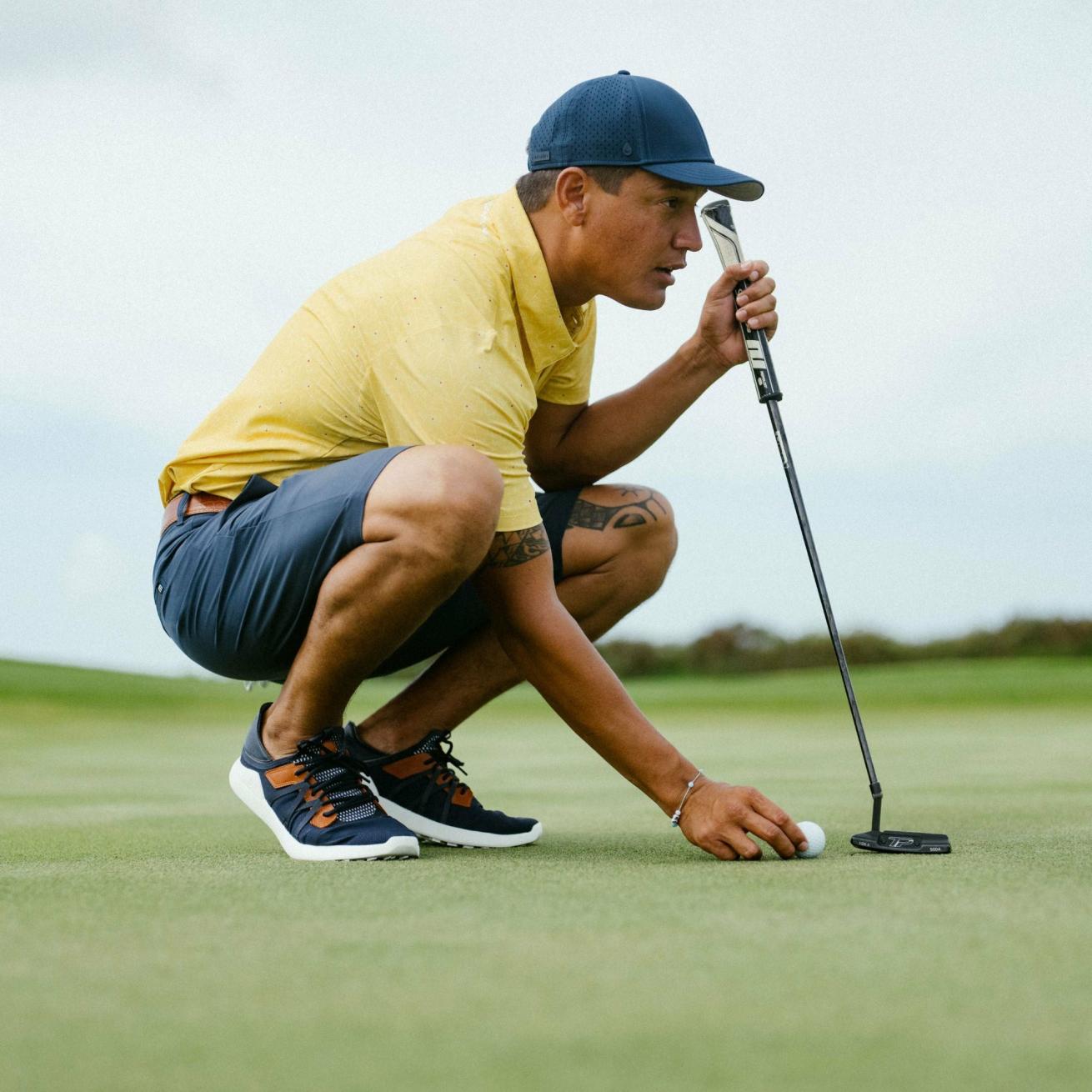 Olukai Manele Breathable Golf Shoes - Trench Blue | Men Golf