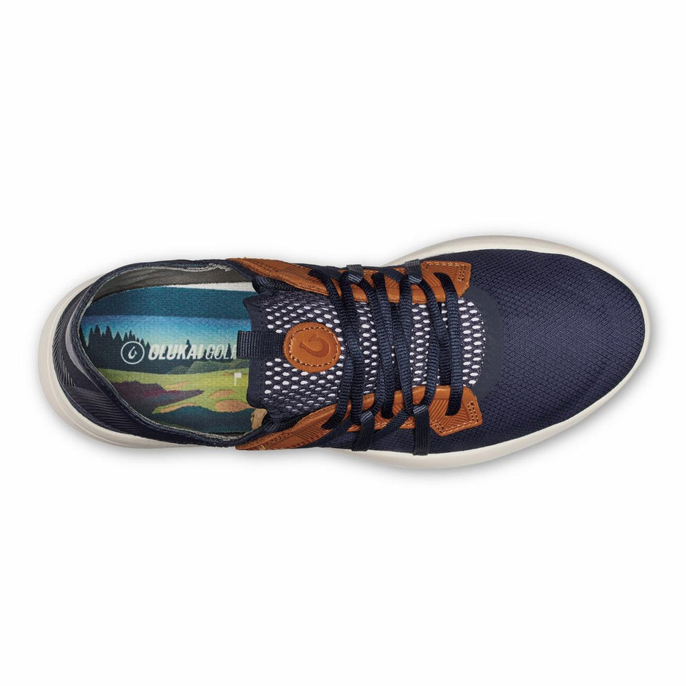 Olukai Manele Breathable Golf Shoes - Trench Blue | Men Golf