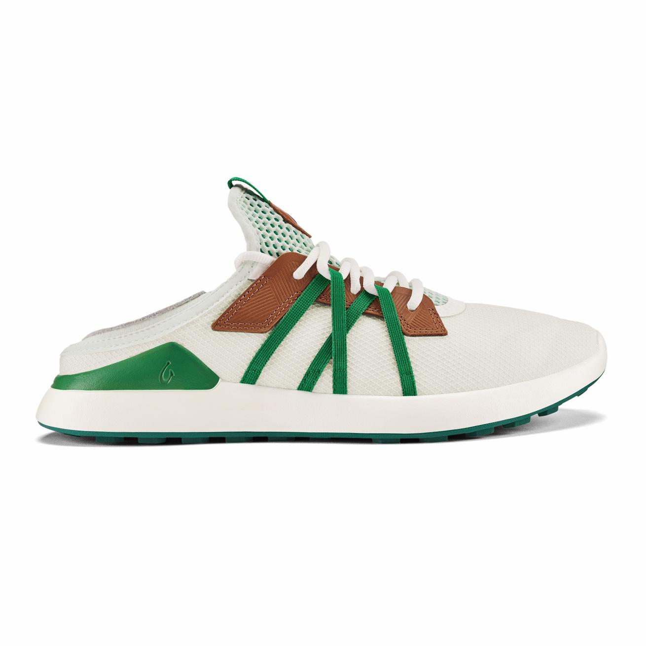 Olukai Manele Breathable Golf Shoes - White / Bamboo | Men Golf