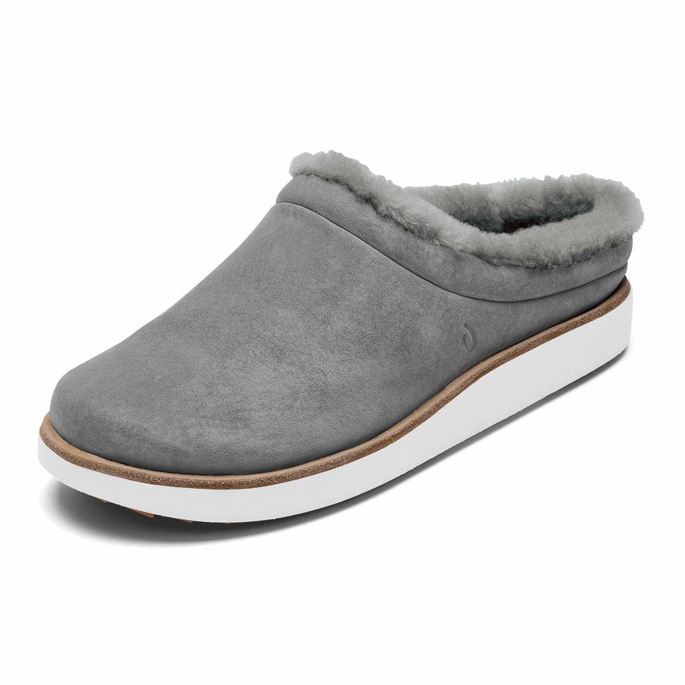 Olukai Mani - Fog / Golden Sand &ndash; OluKai | Women Arch Support