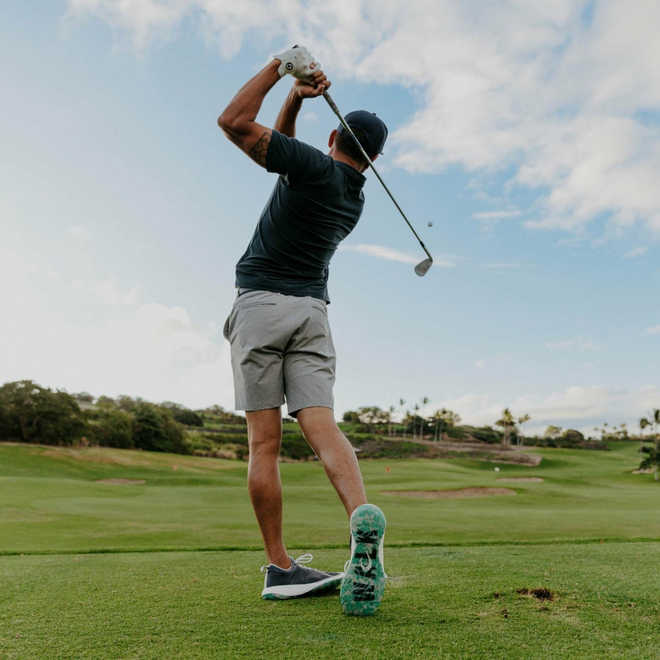 Olukai Mākena Waterproof Golf Shoes - Mood Indigo | Men Golf