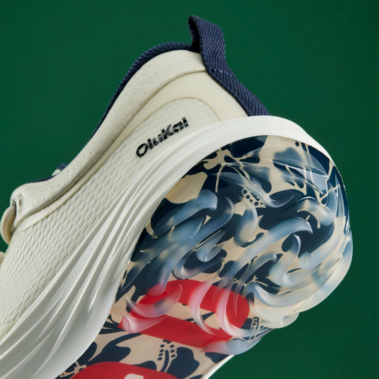 Olukai Mākena Waterproof Golf Shoes - White Sand | Men Golf