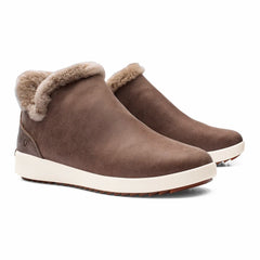 Olukai Mālua Hulu Booties - Warm Taupe / Off White | Women Leather
