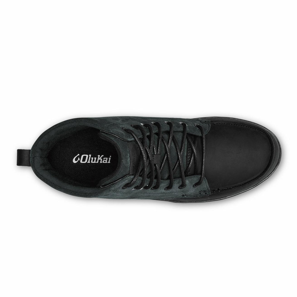 Olukai Mōlina Suede Leather Boots - Lava Rock | Men Leather