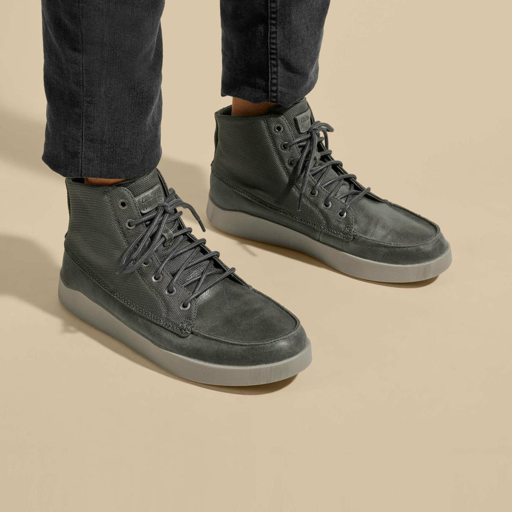 Olukai Mōlina Waterproof Leather Boots - Black | Men Waterproof