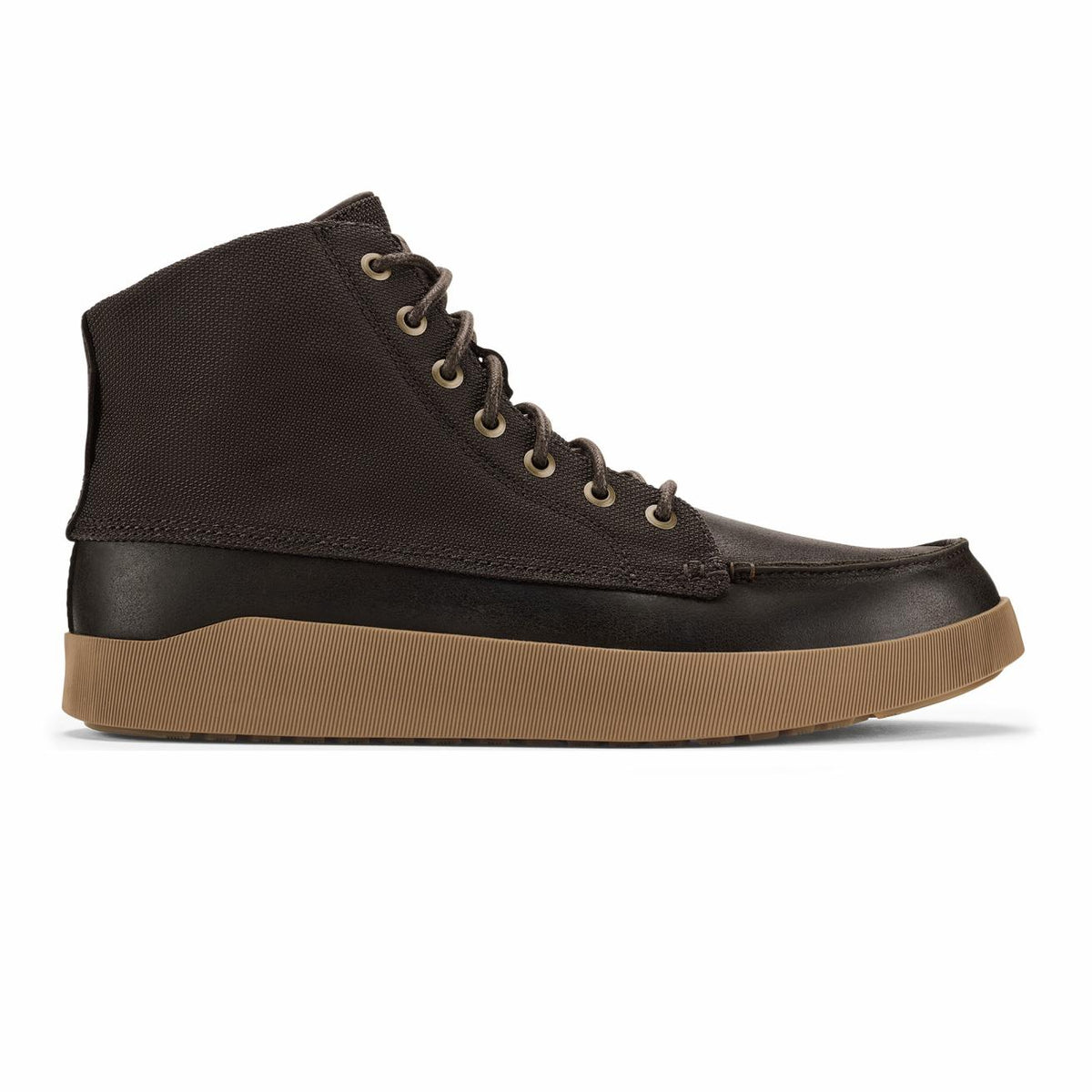 Olukai Mōlina Waterproof Leather Boots - Dark Wood | Men Leather