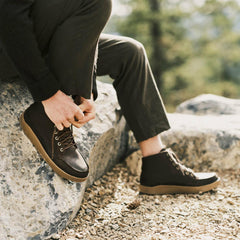 Olukai Mōlina Waterproof Leather Boots - Dark Wood | Men Leather