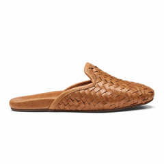 Olukai Mi‘i Woven Leather Mule Shoes - Fox | Women Leather