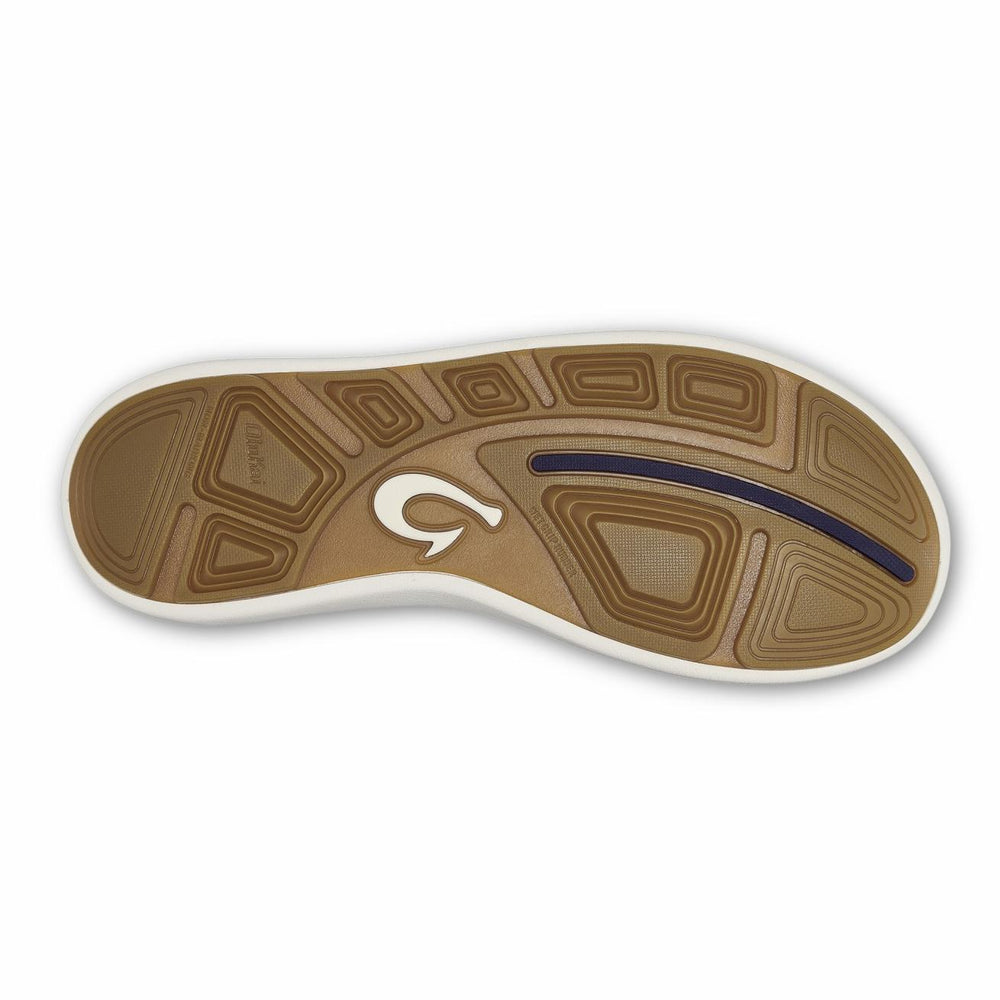 Olukai Moku Pae Boat Shoes - Bright White / Pacifica | Men Boat Shoes