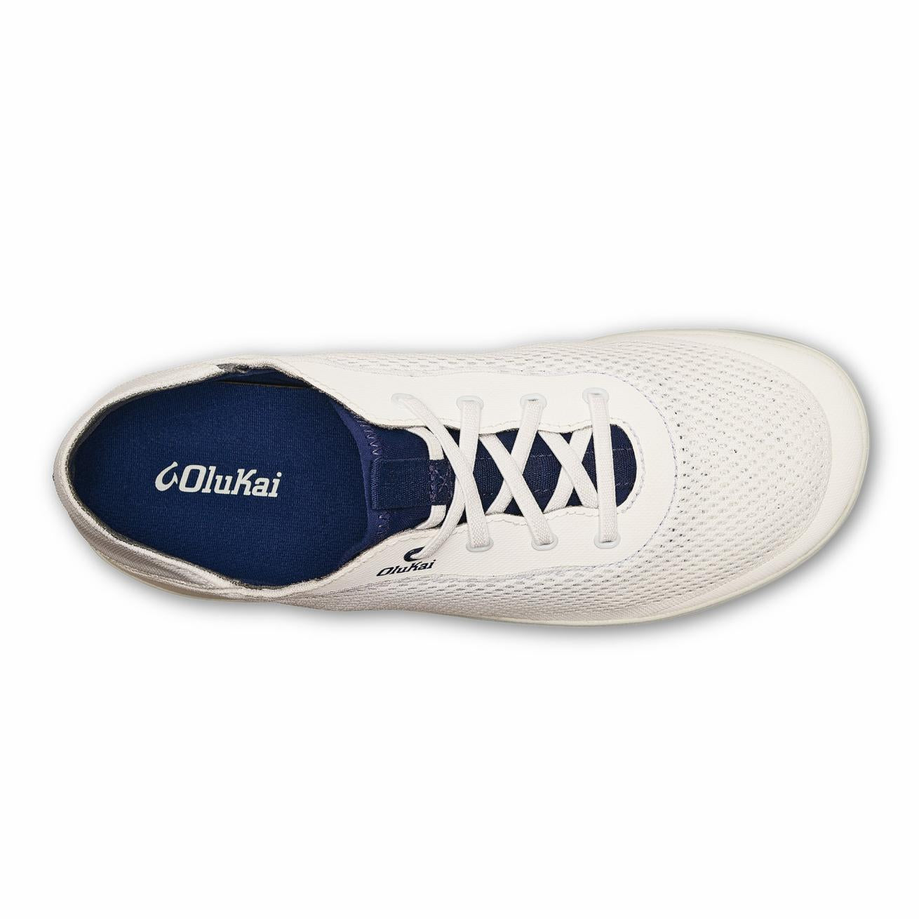 Olukai Moku Pae Boat Shoes - Bright White / Pacifica | Men Boat Shoes