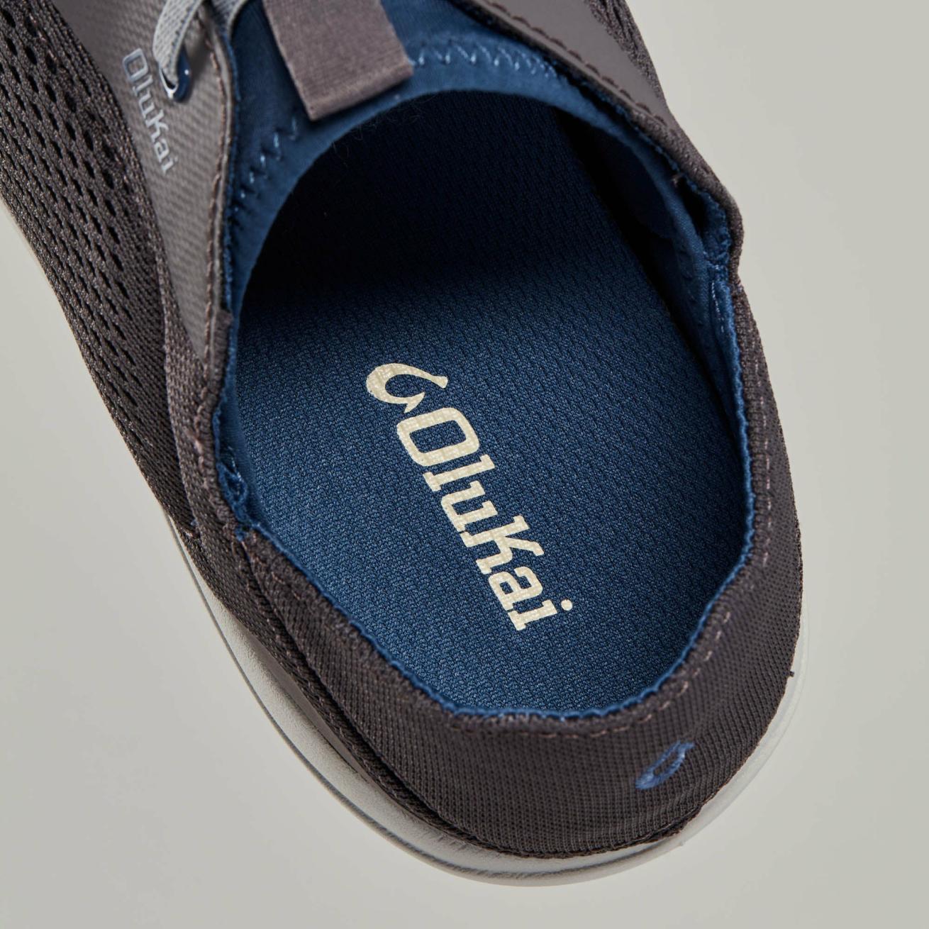 Olukai Moku Pae Boat Shoes - Pavement / Vintage Blue | Men Water-Friendly