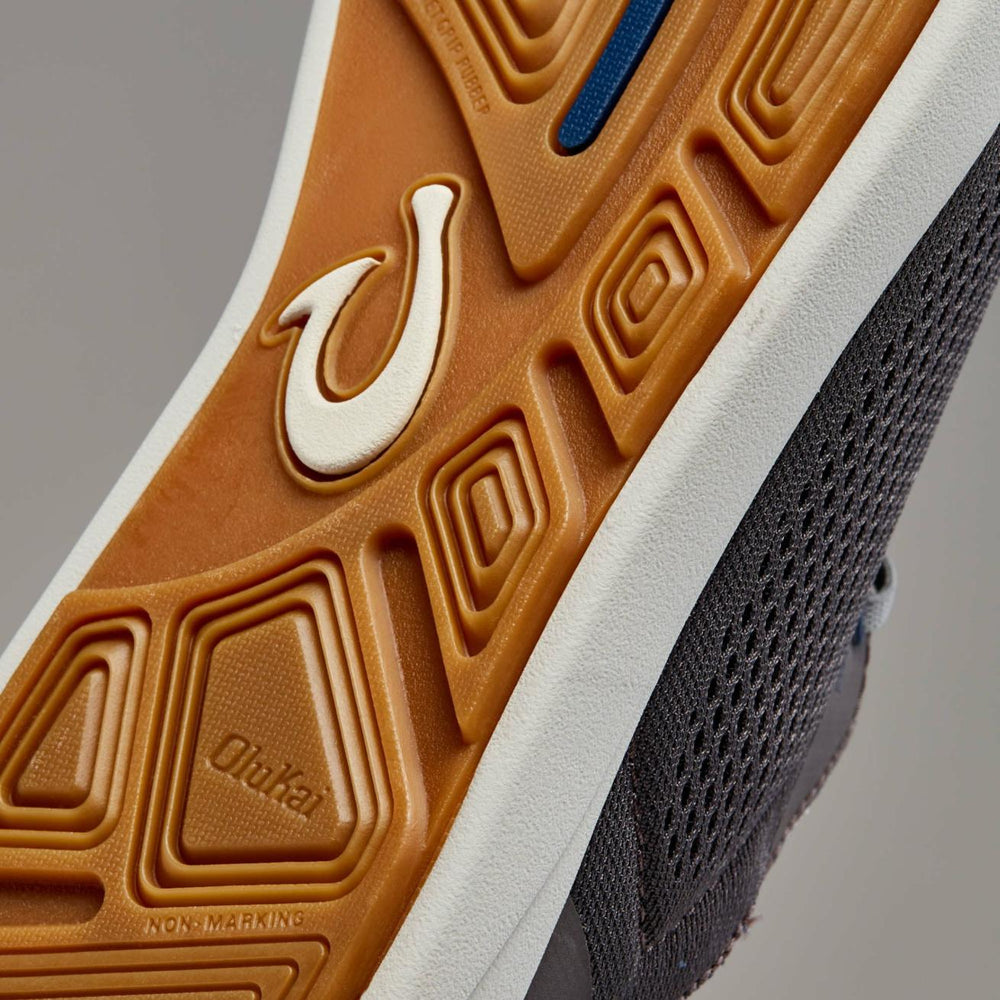 Olukai Moku Pae Boat Shoes - Pavement / Vintage Blue | Men Water-Friendly