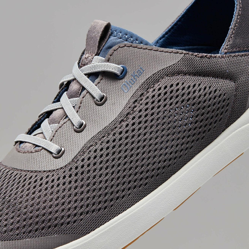 Olukai Moku Pae Boat Shoes - Pavement / Vintage Blue | Men Water-Friendly