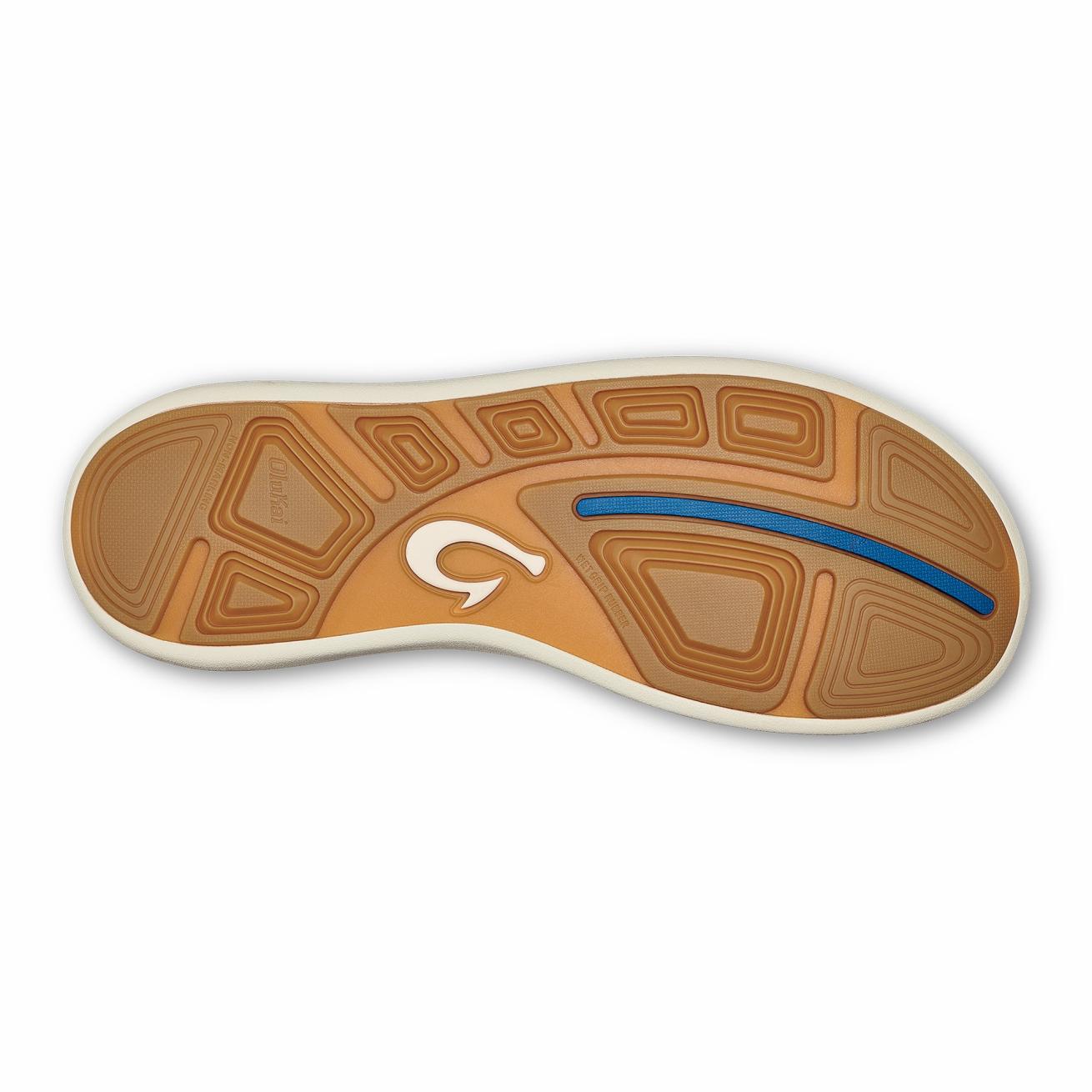 Olukai Moku Pae Boat Shoes - Trench Blue / Off White | Men Boat Shoes