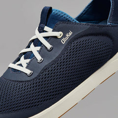Olukai Moku Pae Boat Shoes - Trench Blue / Off White | Men Boat Shoes