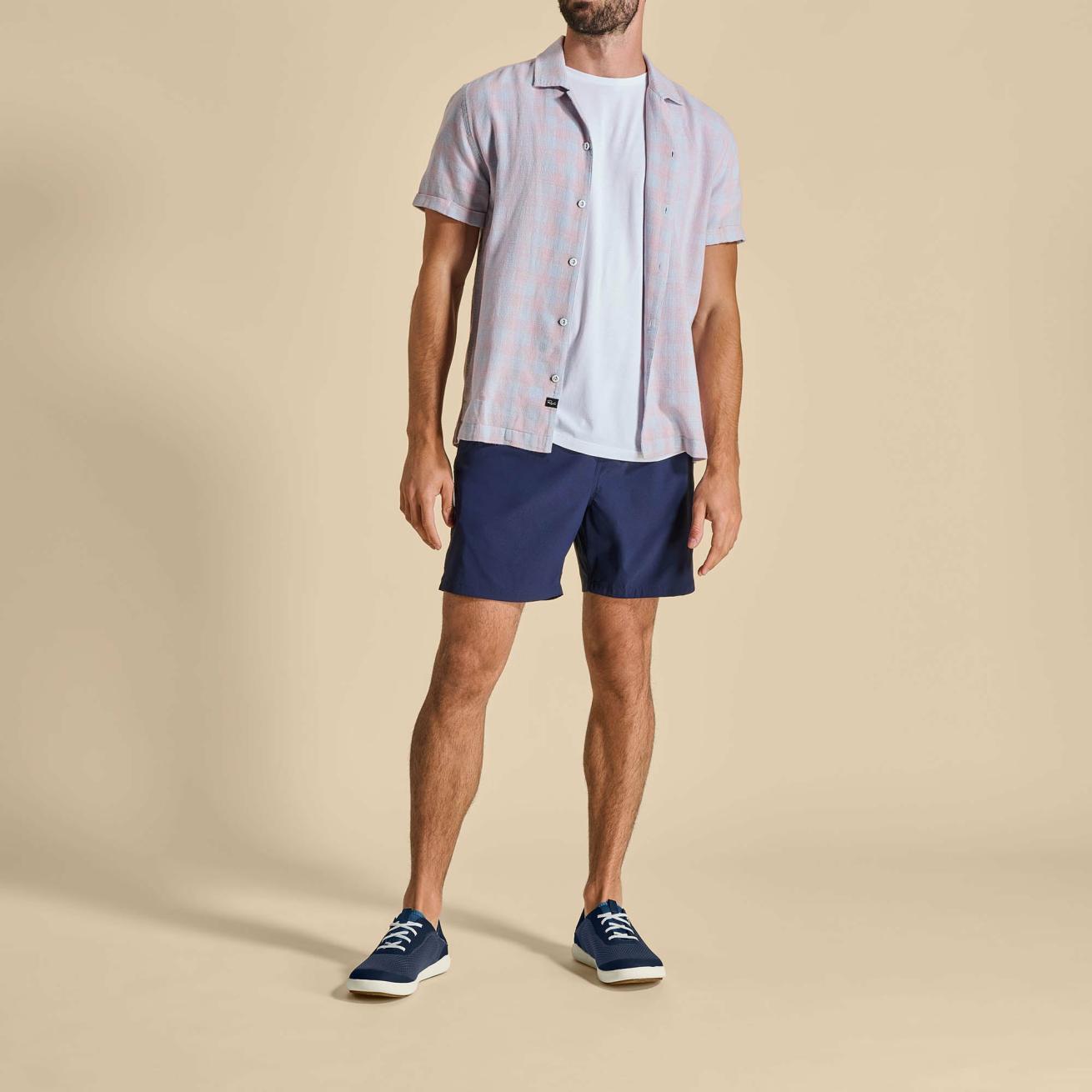 Olukai Moku Pae Boat Shoes - Trench Blue / Off White | Men Boat Shoes