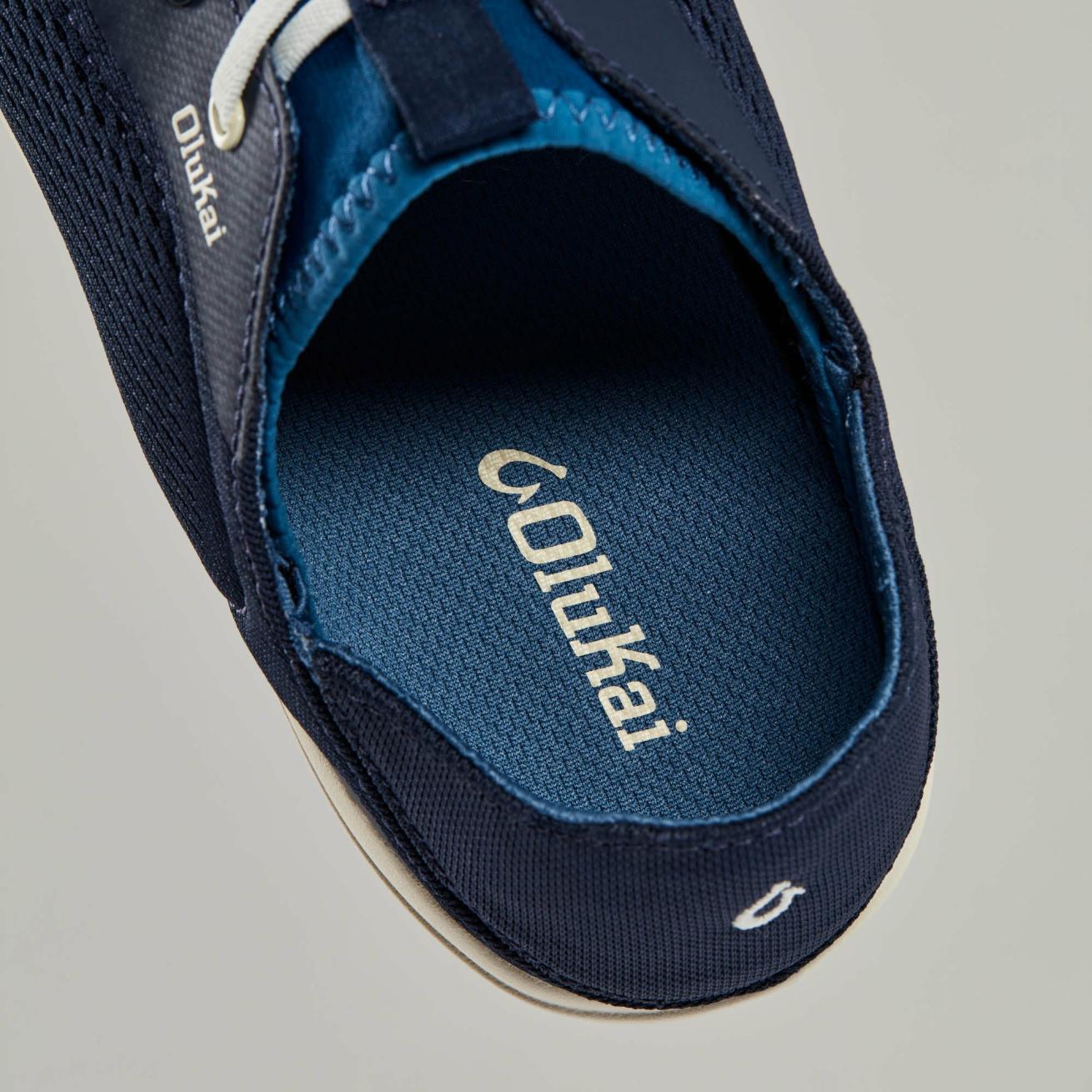 Olukai Moku Pae Boat Shoes - Trench Blue / Off White | Men Boat Shoes