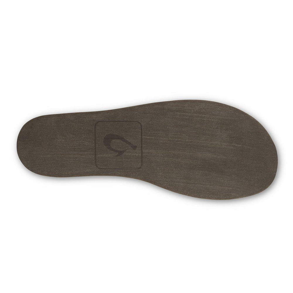 Olukai Moloā Leather Slippers - Kona Coffee | Men Cold Weather