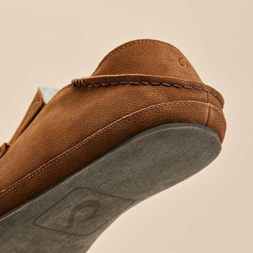 Olukai Moloā Leather Slippers - Kona Coffee | Men Cold Weather