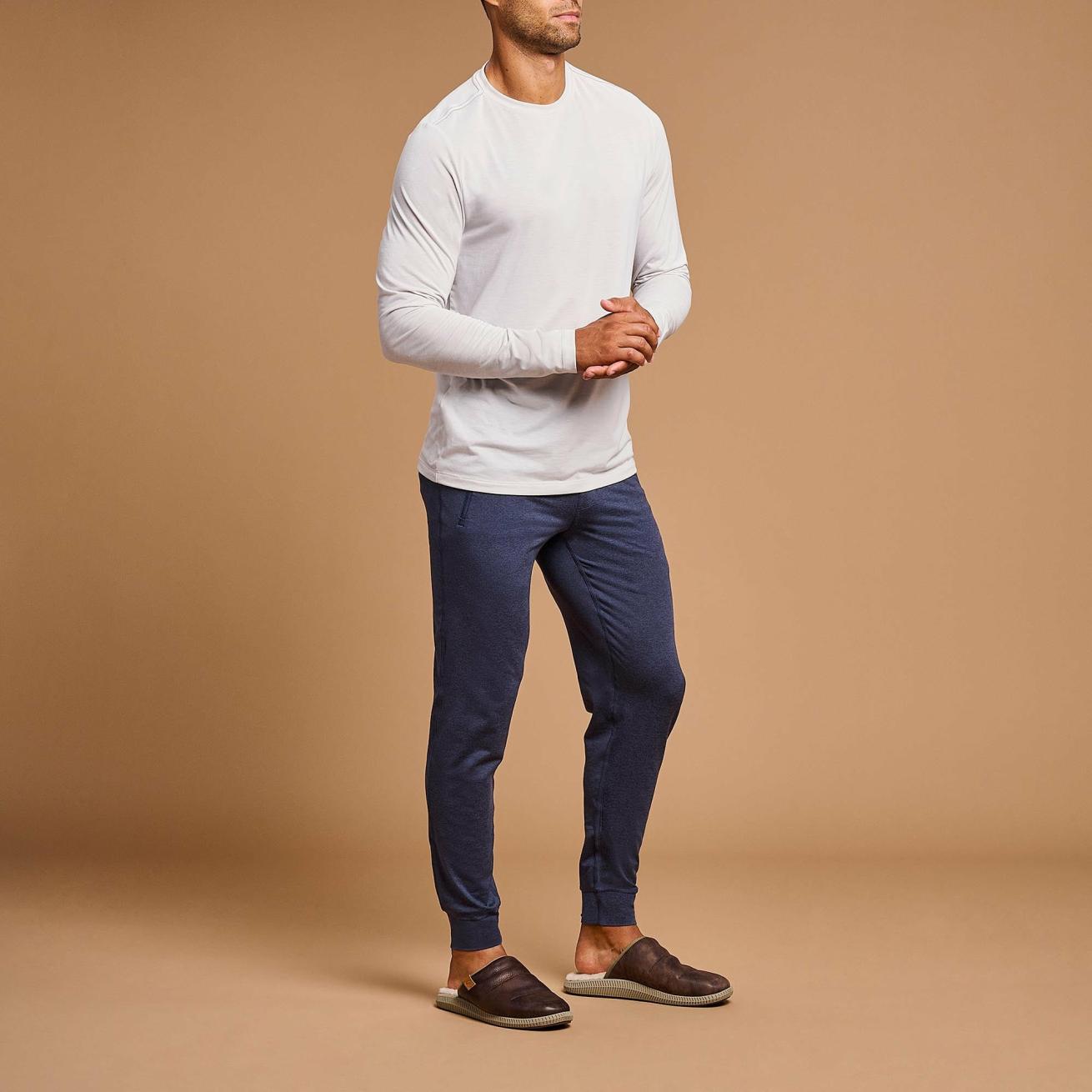 Olukai Mua 'Ili Leather Mule Slippers - Dark Wood / Silt | Men Cold Weather