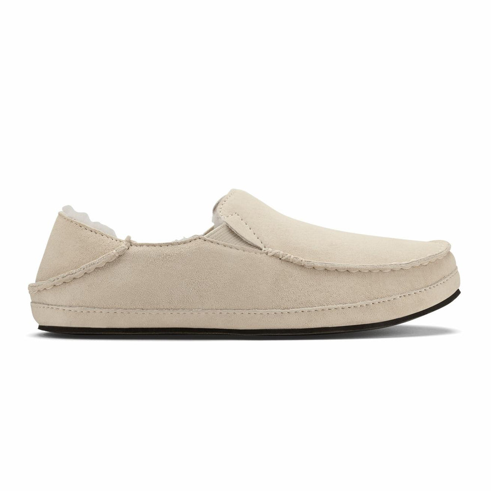 Olukai Nohea Leather Slippers - Bone | Women Arch Support