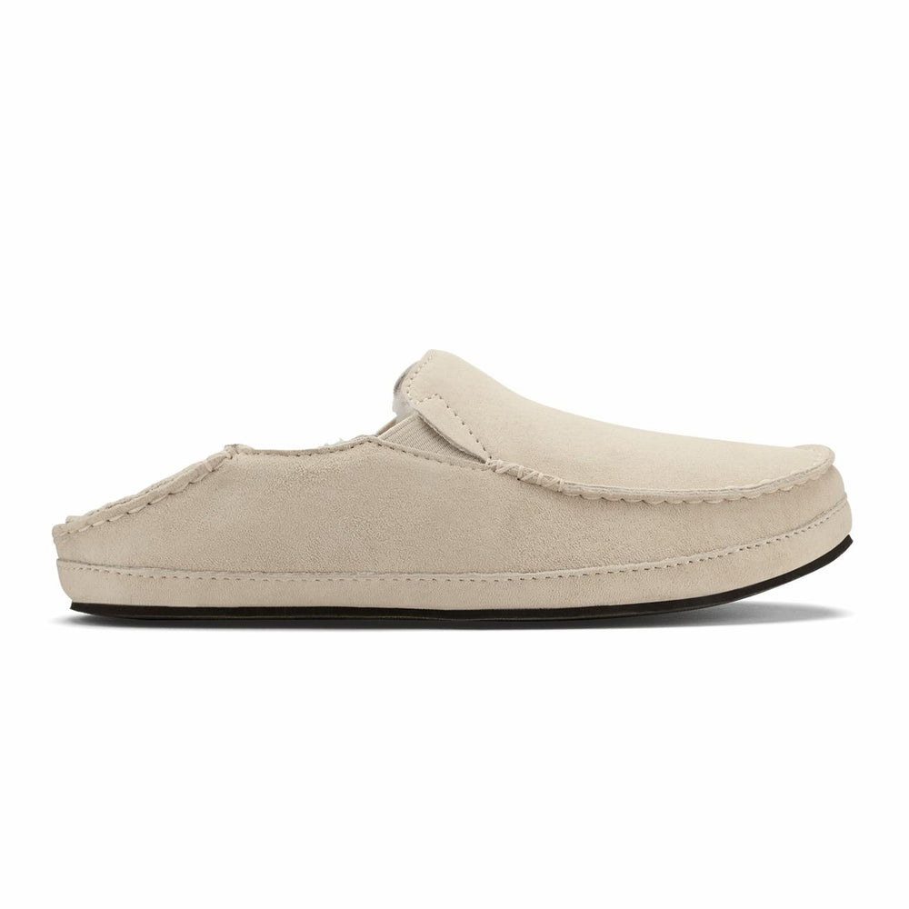 Olukai Nohea Leather Slippers - Bone | Women Arch Support