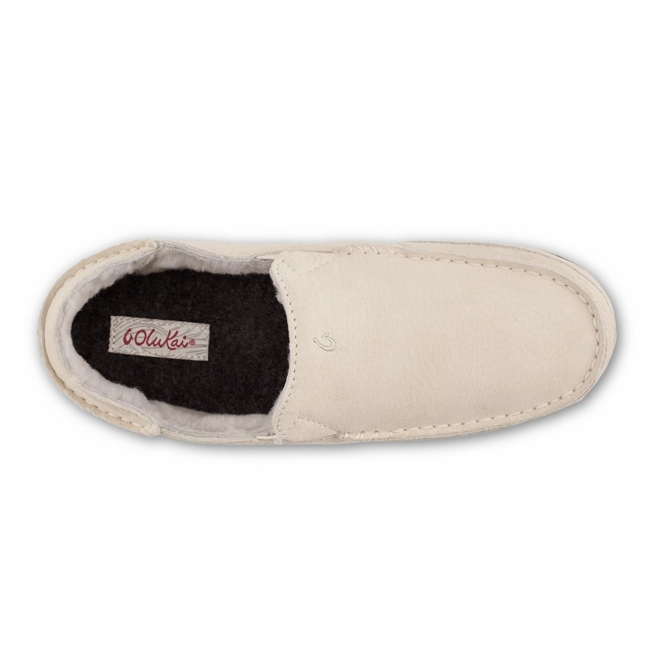 Olukai Nohea Leather Slippers - Bone | Women Arch Support