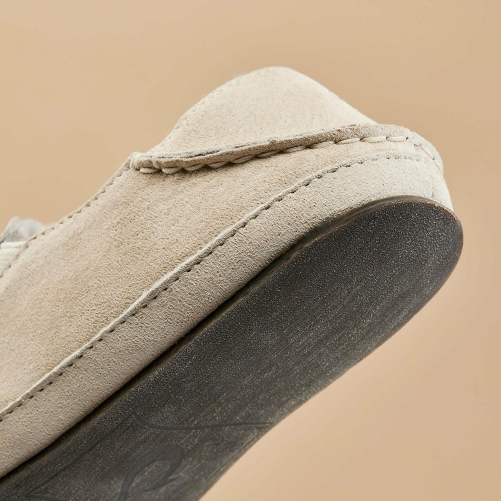 Olukai Nohea Leather Slippers - Bone | Women Arch Support