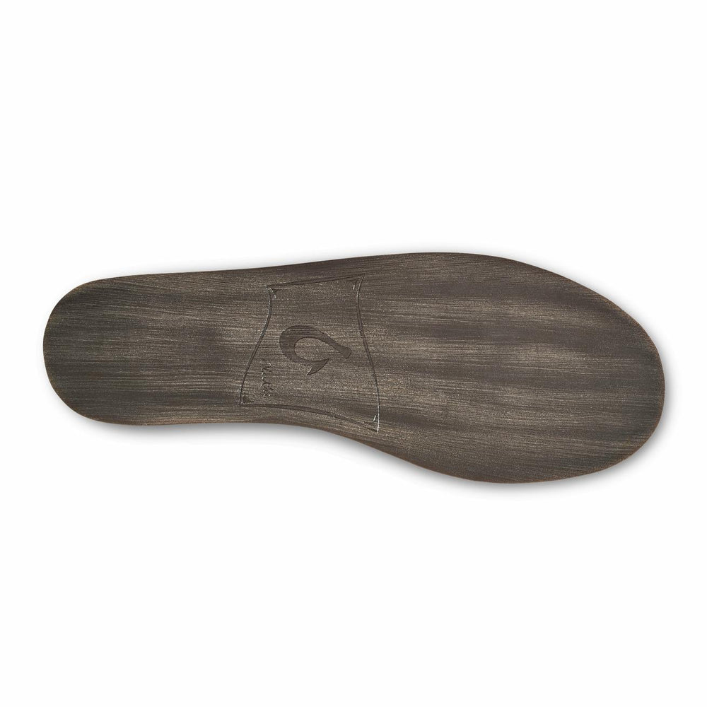 Olukai Nohea Leather Slippers - Pale Grey | Women Cold Weather