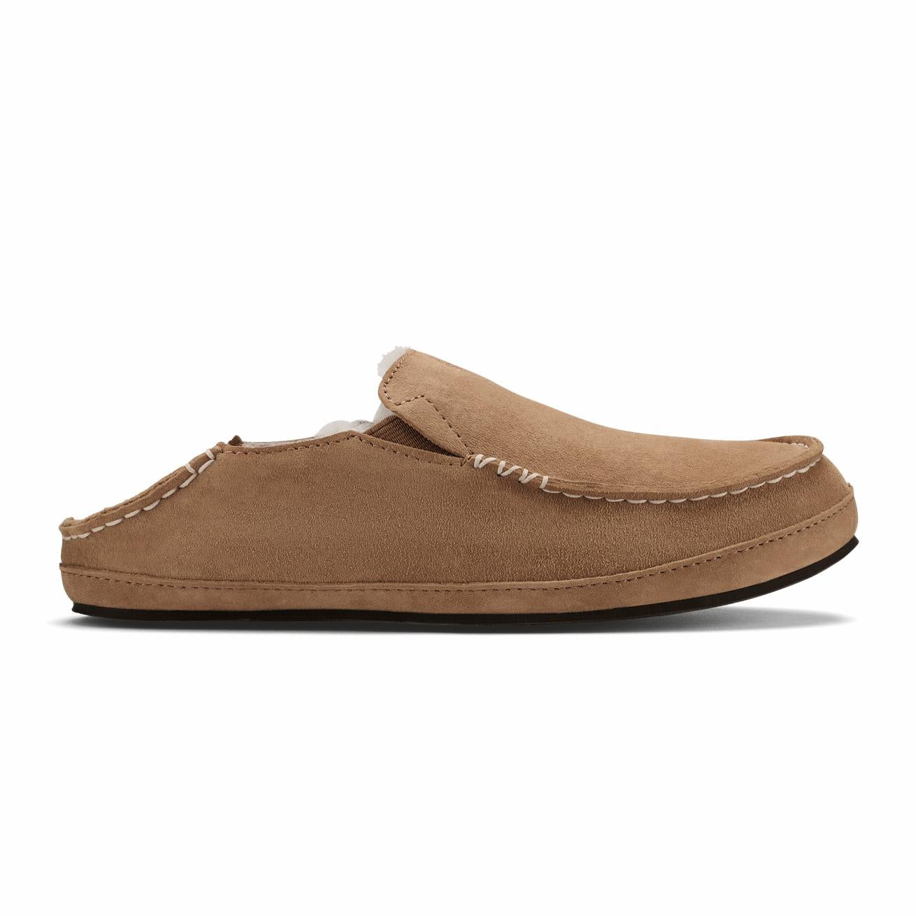 Olukai Nohea Leather Slippers - Tan | Women Arch Support