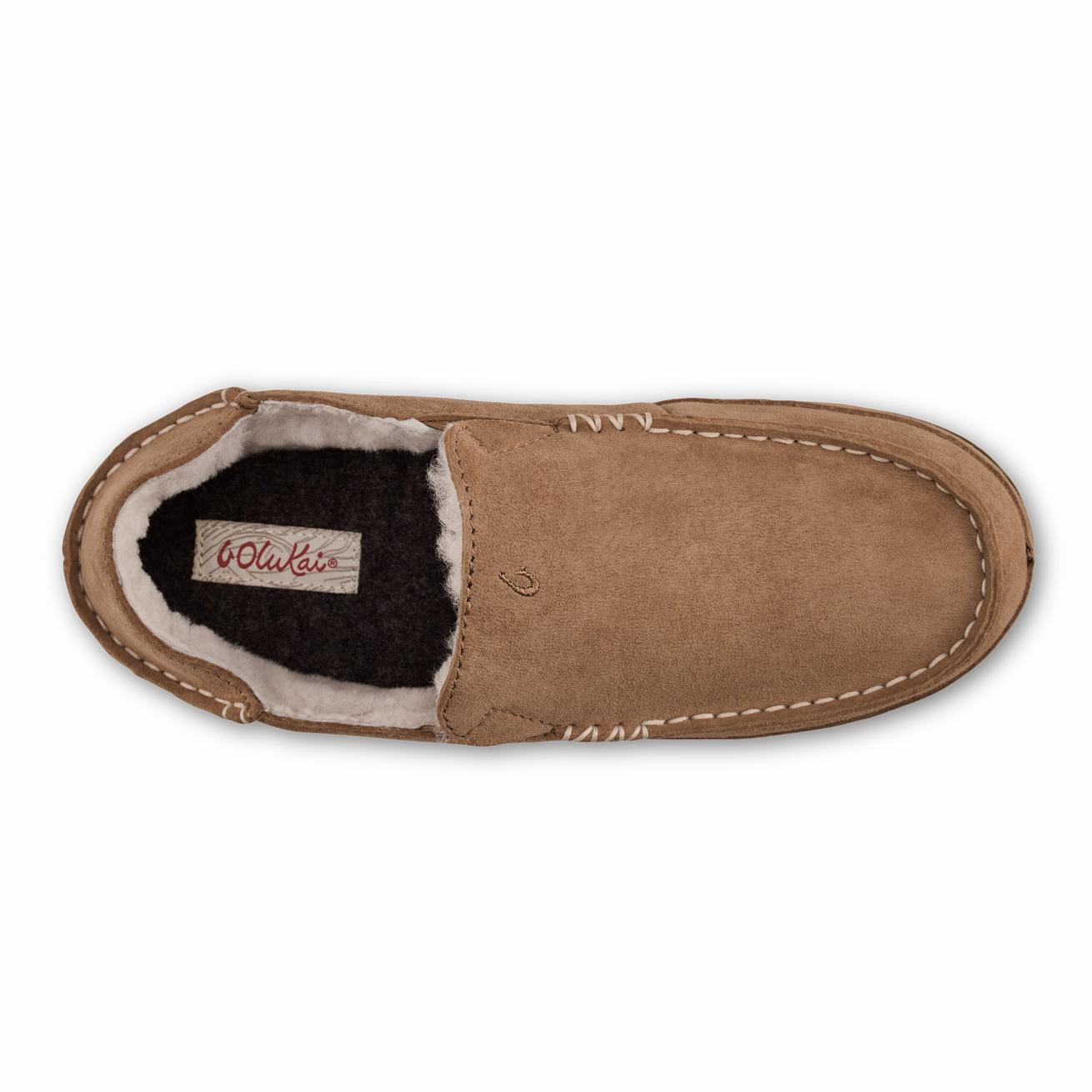 Olukai Nohea Leather Slippers - Tan | Women Arch Support