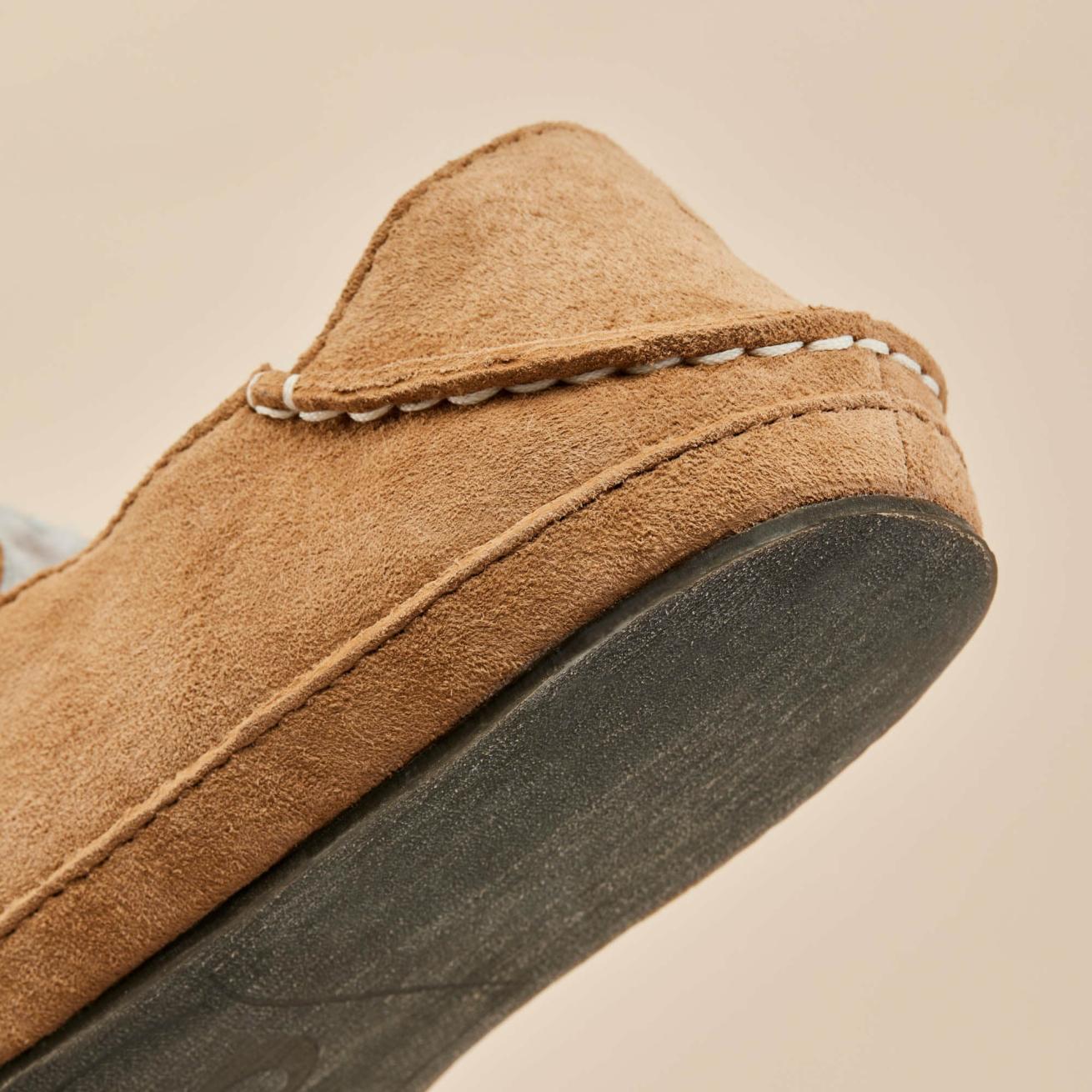 Olukai Nohea Leather Slippers - Tan | Women Arch Support