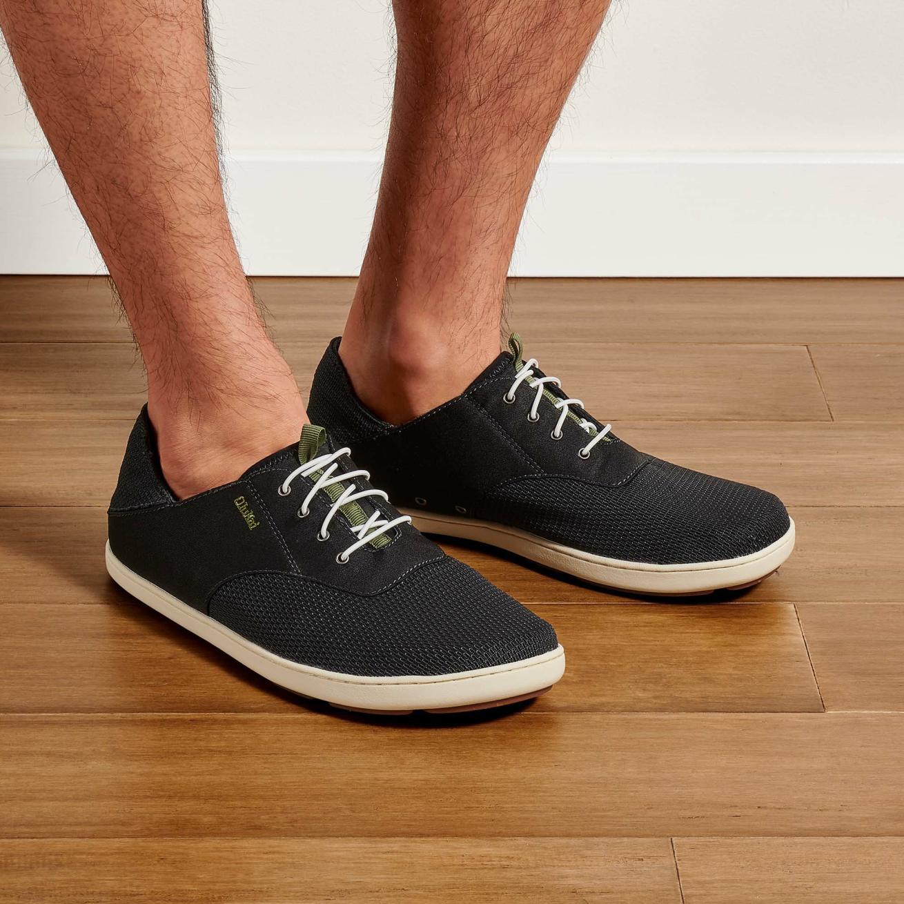 Olukai Nohea Moku Boat Shoes - Black | Men Boat Shoes