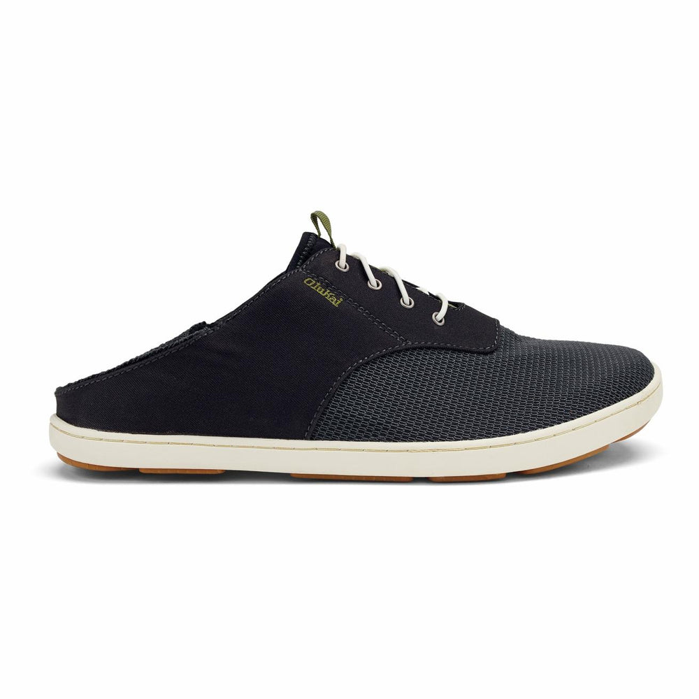 Olukai Nohea Moku Boat Shoes - Black | Men Boat Shoes