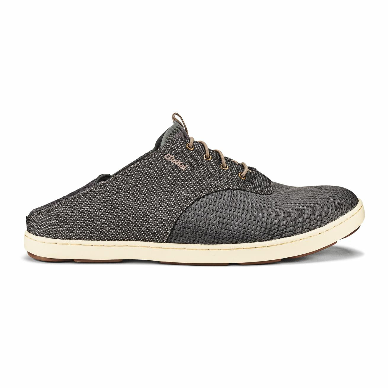 Olukai Nohea Moku Boat Shoes - Charcoal / Clay | Men Water-Friendly