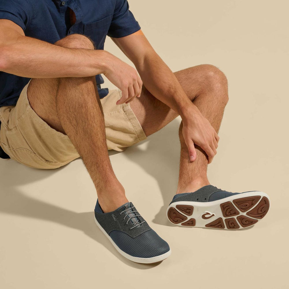 Olukai Nohea Moku Boat Shoes - Charcoal / Clay | Men Water-Friendly