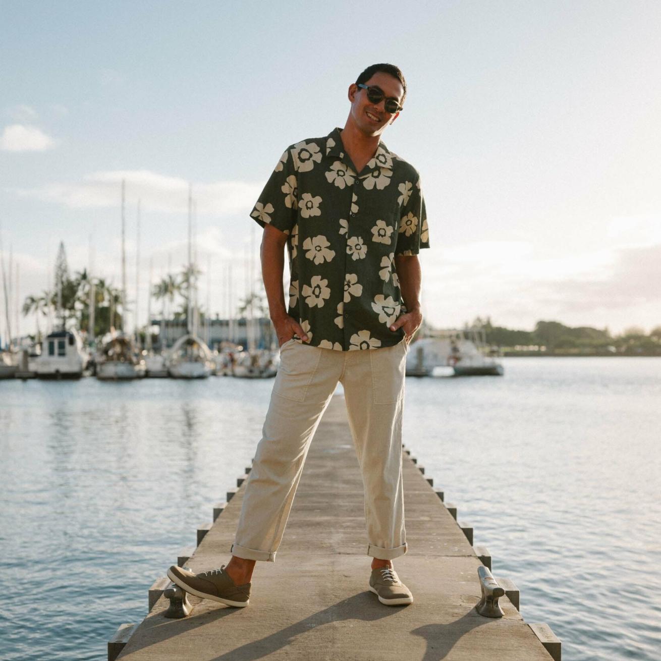 Olukai Nohea Moku Boat Shoes - Clay / Tapa | Men Boat Shoes