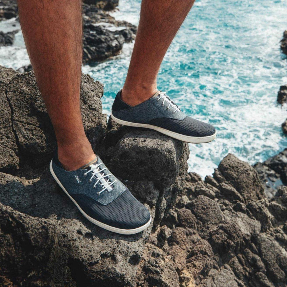 Olukai Nohea Moku Boat Shoes - Dark Shadow | Men Boat Shoes